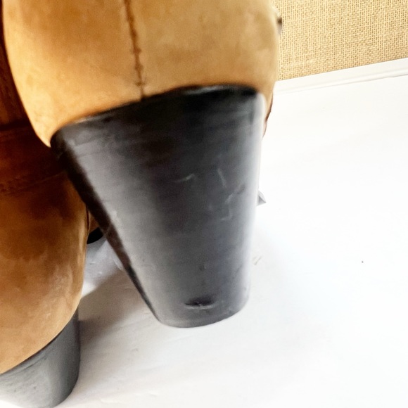 Dingo Western Ankle Boot Pull On Bootie Brown Suede Buckle Strap size 8 M - Picture 11 of 13